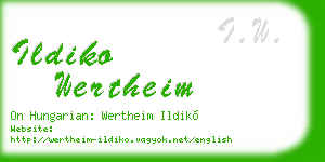 ildiko wertheim business card